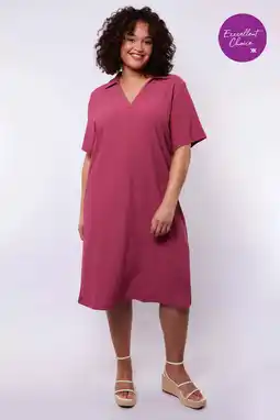 Wehkamp Exxcellent t-shirtjurk midi jurk rood aanbieding