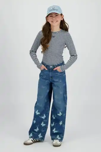 Wehkamp Vingino gestreepte longsleeve donkerblauw aanbieding