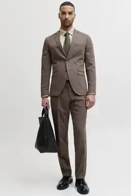 Wehkamp JACK & JONES PREMIUM super slim kostuum JPRFRANCO bruin aanbieding