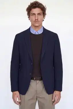 Wehkamp JACK & JONES PREMIUM colbert met textuur donkerblauw aanbieding