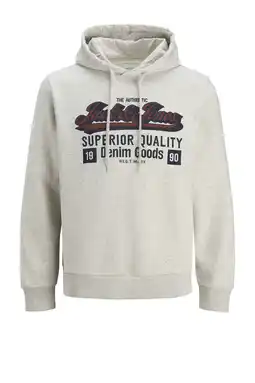 Wehkamp JACK & JONES ESSENTIALS hoodie lichtgrijs aanbieding