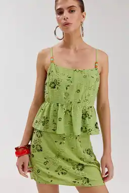 Wehkamp HARPER & YVE peplum top met pailletten groen aanbieding