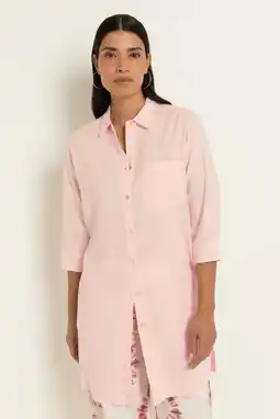 Wehkamp CLAUDIA BY CLAUDIA STRÄTER blouse met linnen - lichtroze aanbieding