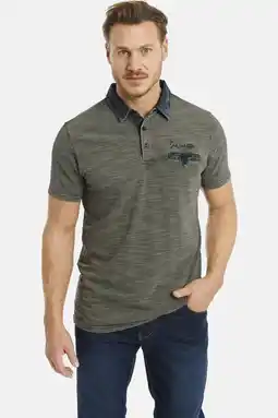 Wehkamp Jan Vanderstorm loose polo donkergroen aanbieding