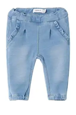 Wehkamp NAME IT BABY baby broek NBFBELLA light blue denim aanbieding