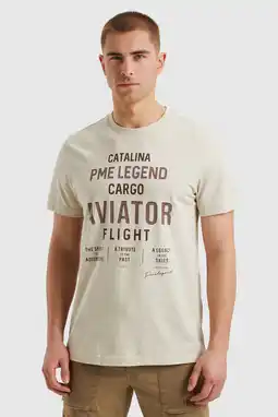 Wehkamp PME Legend T-shirt ecru aanbieding