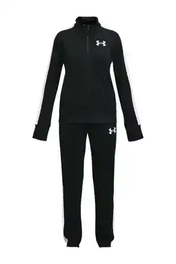 Wehkamp Under Armour trainingspak EM Knit zwart/wit aanbieding