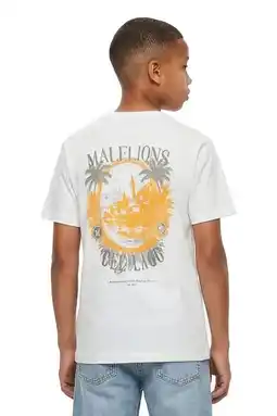 Wehkamp Malelions T-shirt met backprint wit aanbieding