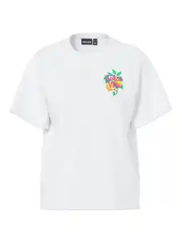 Wehkamp PIECES T-shirt met backprint wit aanbieding