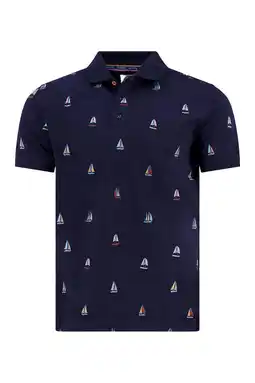 Wehkamp A fish named Fred regular polo donkerblauw aanbieding