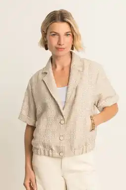 Wehkamp Expresso jasje gebreid ecru aanbieding