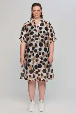Wehkamp STUDIO blousejurk met stippen zwart aanbieding