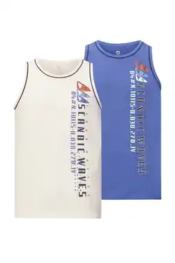 Wehkamp Jan Vanderstorm +FIT Collectie tanktop TIDEMANN wit - (set van2) aanbieding
