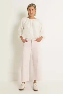 Wehkamp CLAUDIA BY CLAUDIA STRÄTER highwaist wide leg jeans lila aanbieding