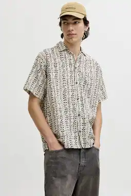 Wehkamp JACK & JONES PREMIUM relaxed casual overhemd beige aanbieding