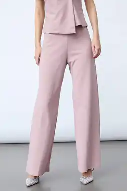 Wehkamp SisterS Point wide leg highwaist palazzo broek oudroze aanbieding
