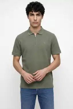 Wehkamp JACK & JONES ESSENTIALS regular polo met ingebreid patroon groen aanbieding