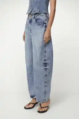 Wehkamp Lois highwaist barrel jeans medium blue denim aanbieding