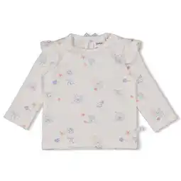 Wehkamp Feetje longsleeve Sea La Vie ecru/blauw aanbieding