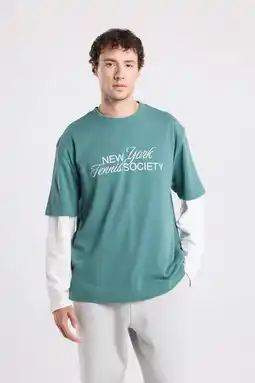 Wehkamp America Today relaxed T-shirt groen aanbieding