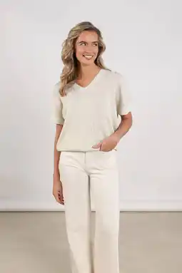 Wehkamp NUKUS top zand met lurex aanbieding