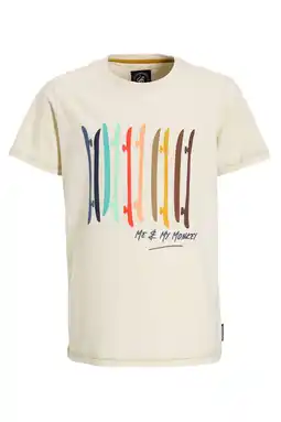 Wehkamp Me & My Monkey T-shirt ecru aanbieding