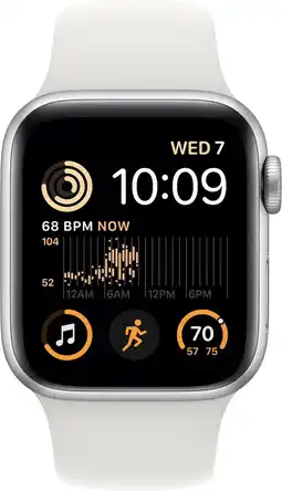 Bol.com Apple Watch SE 2022 - Smartwatch - 40mm dames en heren- Zilver Aluminium aanbieding