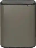 Bol.com Brabantia Bo Touch Bin Prullenbak - 60 liter - 1 vak - Platinum aanbieding