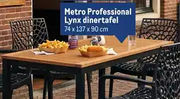 Makro Metro professional lynx dinertafel aanbieding