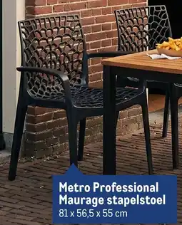 Makro Metro professional maurage stapelstoel aanbieding