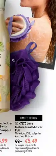 Oriflame 47670 Love Nature Dual Shower Puff aanbieding