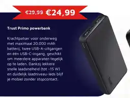 Digitotaal Trust primo powerbank aanbieding