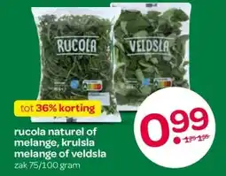 Spar rucola naturel of melange, krulsla melange of veldsla aanbieding