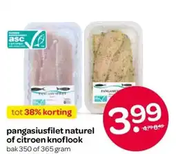 Spar pangasiusfilet naturel of citroen knoflook aanbieding