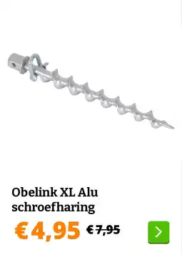 Obelink Obelink XL Alu schroefharing aanbieding