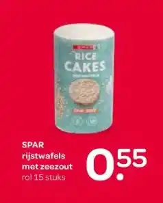 Spar SPAR rijstwafels met zeezout aanbieding