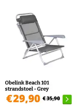 Obelink Obelink Beach 101 strandstoel - Grey aanbieding