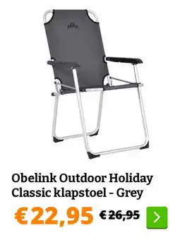 Obelink Obelink Outdoor Holiday Classic klapstoel - Grey aanbieding