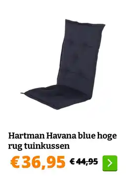 Obelink Hartman Havana blue hoge rug tuinkussen aanbieding