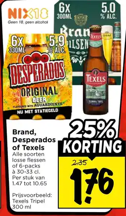 Vomar Voordeelmarkt Brand, desperados of texels aanbieding