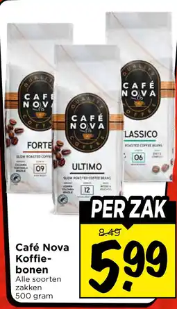 Vomar Voordeelmarkt Café nova koffie bonen aanbieding