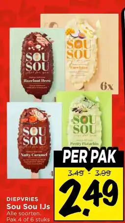 Vomar Voordeelmarkt Diepvries sou sou ijs aanbieding