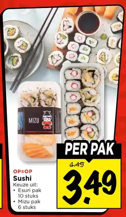 Vomar Voordeelmarkt Sushi aanbieding