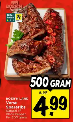 Vomar Voordeelmarkt Boer'n land verse spareribs aanbieding