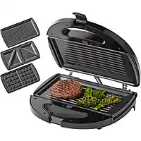 Bol.com Tomado TGM2000B - Multigrill 3 in 1 - Inclusief tosti en wafelplaten - 750 watt - Zwart aanbieding