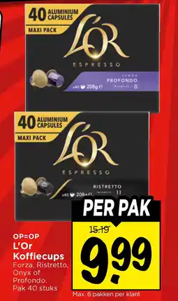 Vomar Voordeelmarkt L'or koffiecups aanbieding