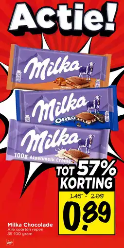 Vomar Voordeelmarkt Milka chocolade aanbieding
