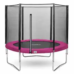 Bol.com Salta Combo - ø 251 cm - Ronde trampoline met veiligheidsnet - Stevig frame - Roze aanbieding