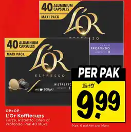 Vomar Voordeelmarkt L'or koffiecups aanbieding