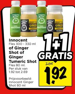 Vomar Voordeelmarkt Innocent of ginger shot of of ginger tumeric shot aanbieding